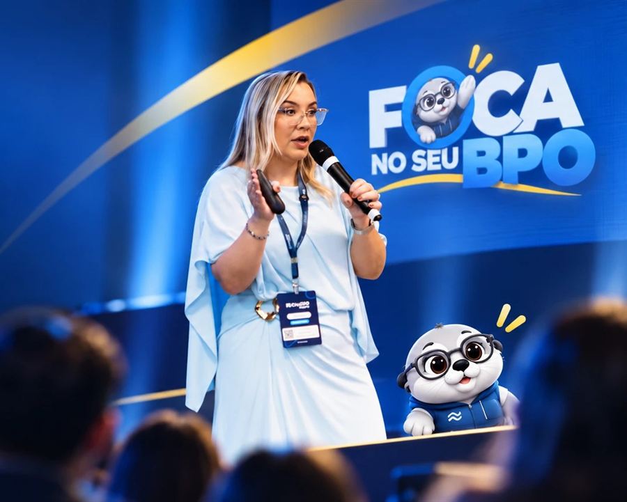 Cláudia Bernardo no palco do Foca no seu BPO